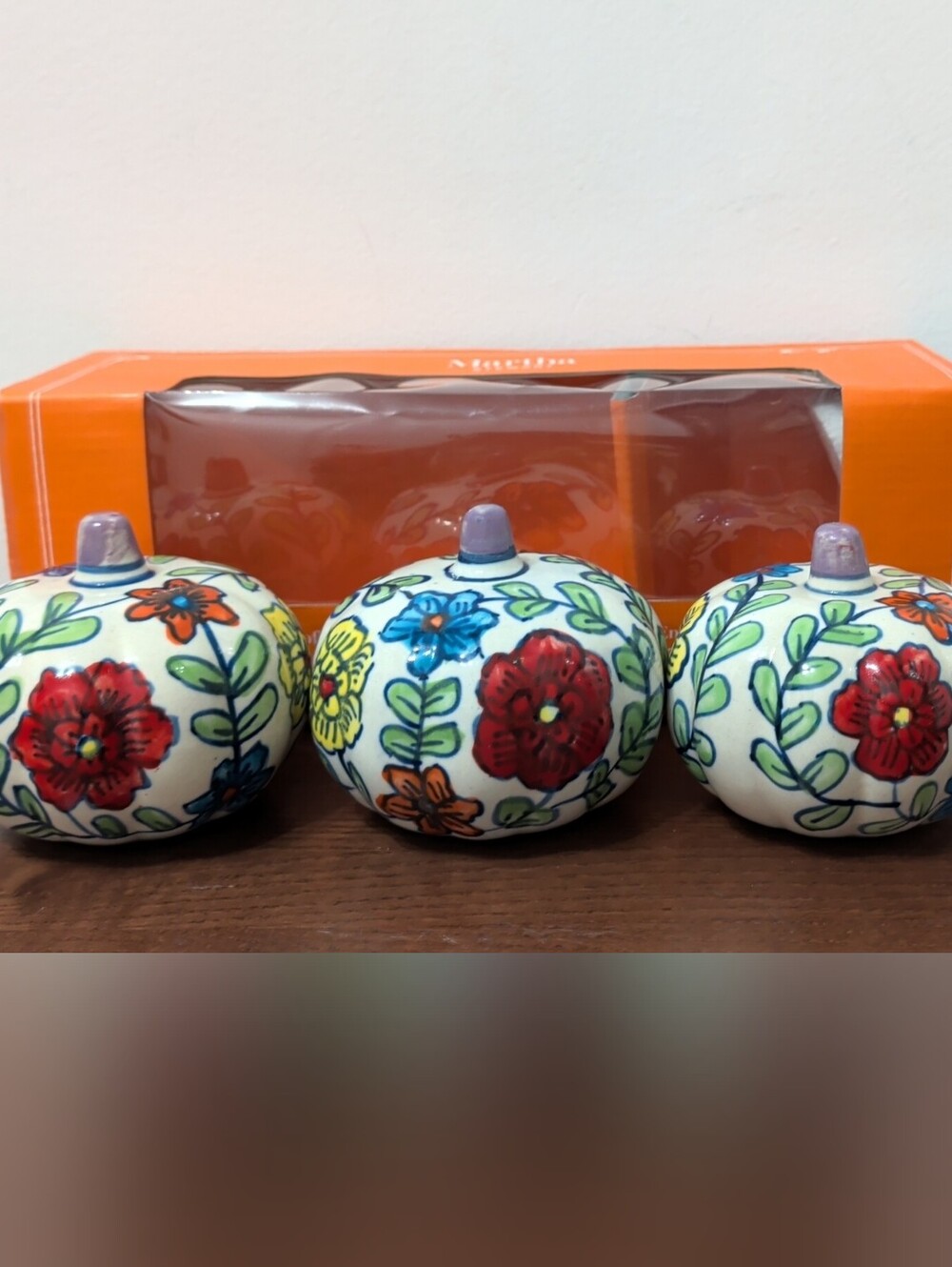 Martha Stewart Mini Ceramic pumpkins